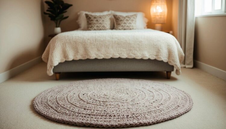 44 Ideias de Decoração com Tapete de Crochê para Quarto
