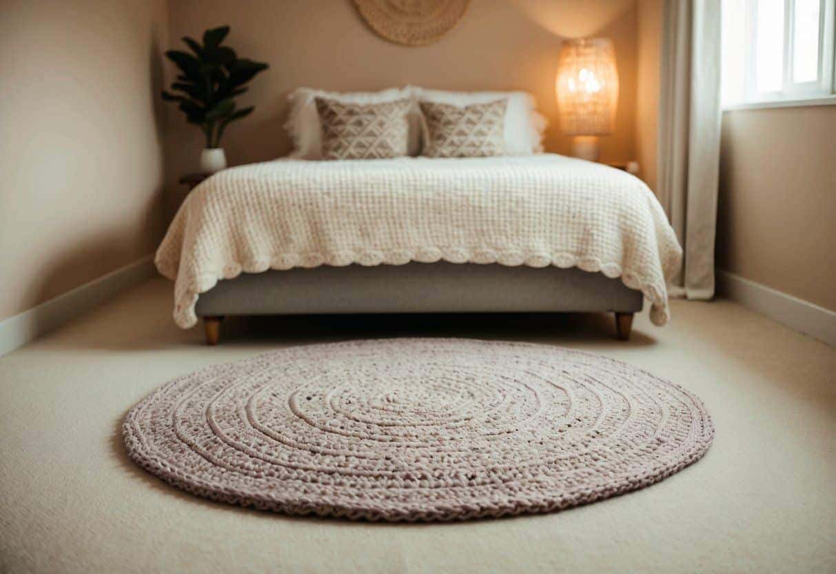 44 Ideias de Decoração com Tapete de Crochê para Quarto
