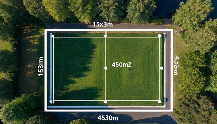 Terreno 15x30 tem quantos metros quadrados?