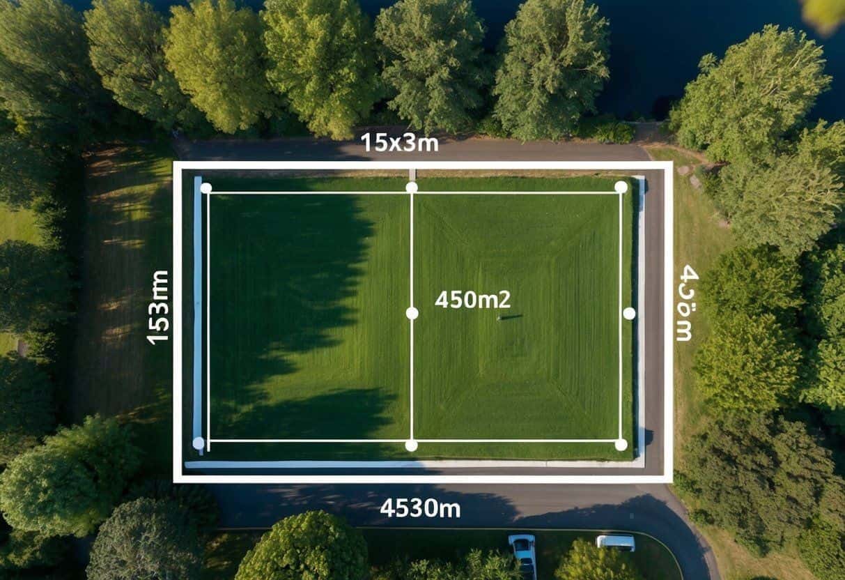 Terreno 15x30 tem quantos metros quadrados?