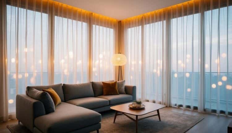 Como utilizar cortineiros para integrar iluminação e cortinas?