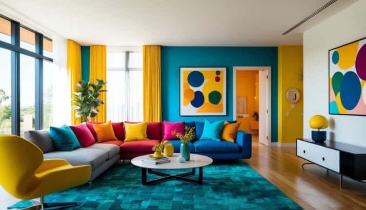 Cores Vibrantes na Decoração da Sala de Estar: Energia e Alegria em Cada Detalhe