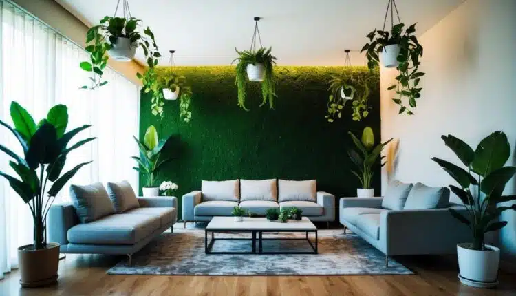 Sala com Plantas Artificiais: Beleza e Praticidade na Decoração!