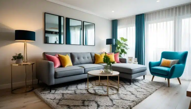 Sala Decorada com Sofá Cinza: O Equilíbrio Perfeito de Estilo!