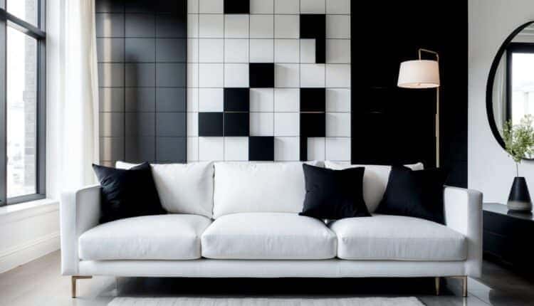 Sala Preta e Branca: Elegância Atemporal na Decoração!