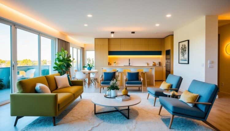 Decoração de Sala de Estar em Conceito Aberto: Amplitude e Modernidade em Alta