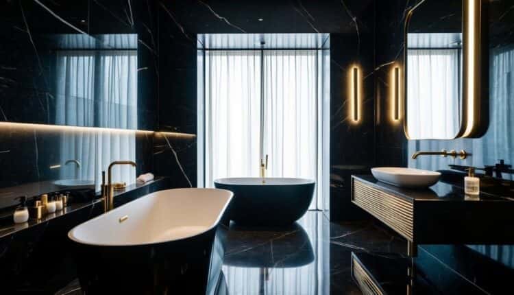 Como decorar um banheiro preto?