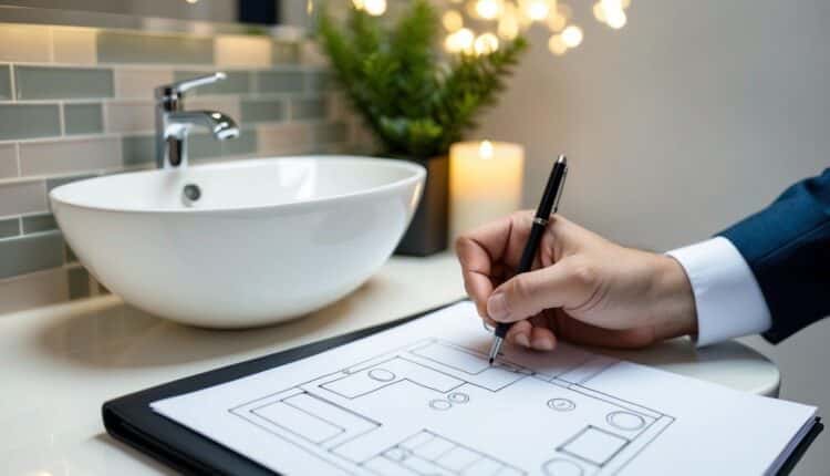 Como desenhar a planta de um banheiro?
