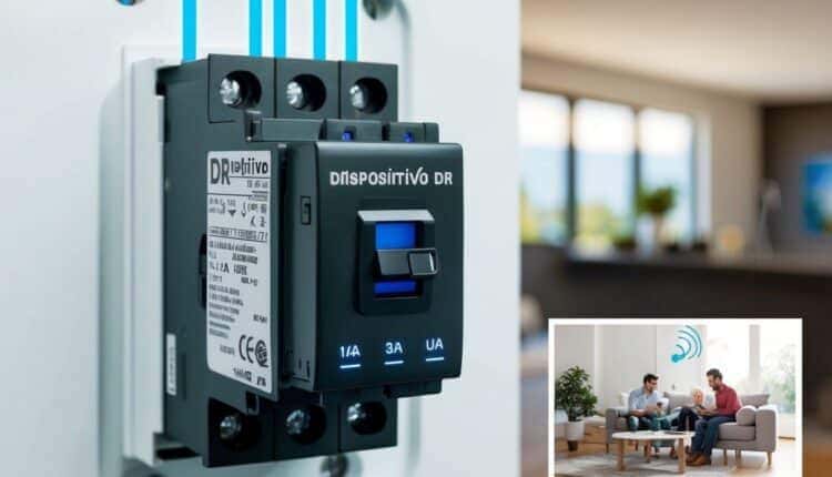 Para que serve o dispositivo DR em sistemas elétricos?