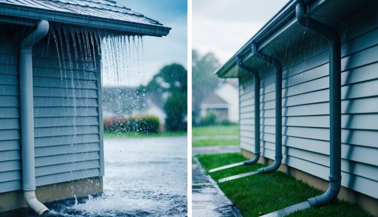 Qual a função das calhas na drenagem de águas pluviais?
