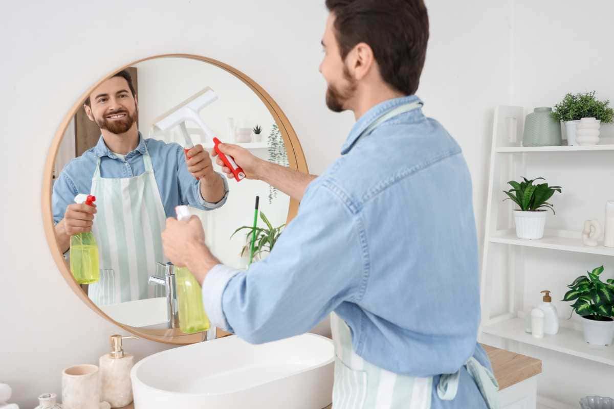 Como deixar o espelho do banheiro sempre limpinho após o banho