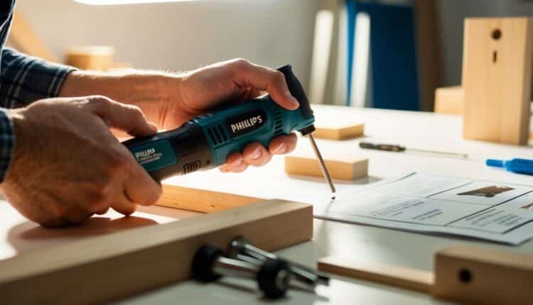 Quando utilizar uma chave Philips em montagens?